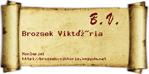 Brozsek Viktória névjegykártya