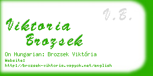viktoria brozsek business card